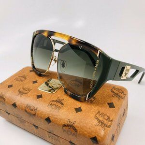 ALMOST GONE... New MCM 672SA 230 Havana & Olive Sunglasses 62mm with Case